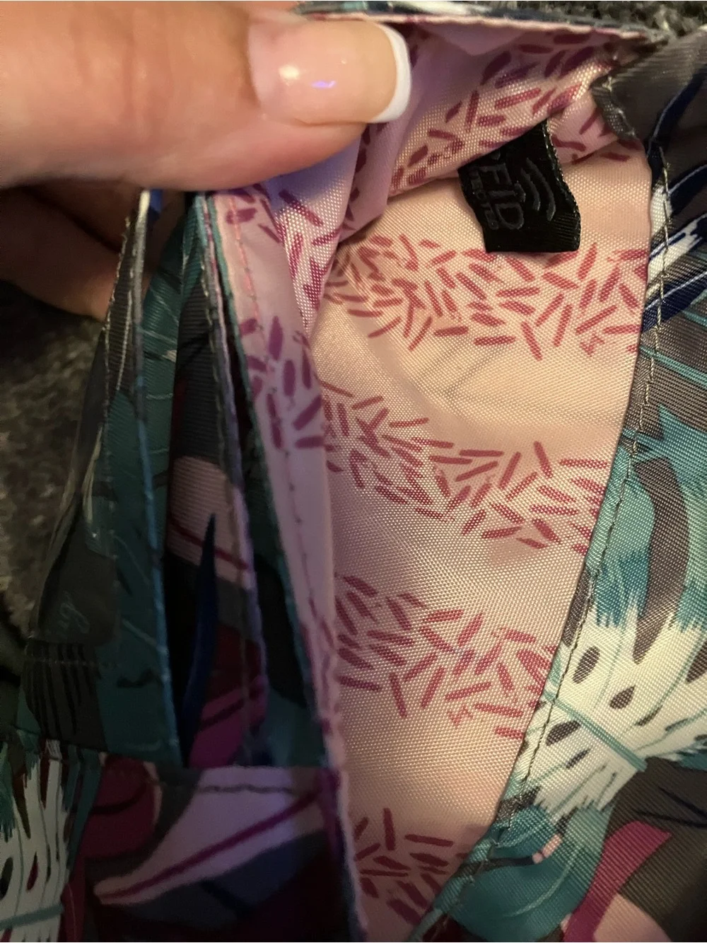 lug Quilted Floral Zip Wallet - RFID model